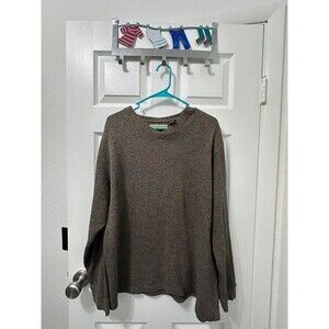 Y2K brown knit v-neck